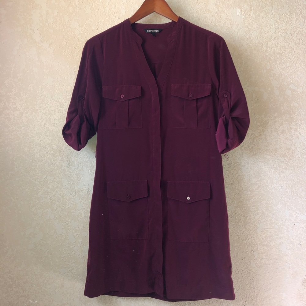 Burgundy Utility Dress